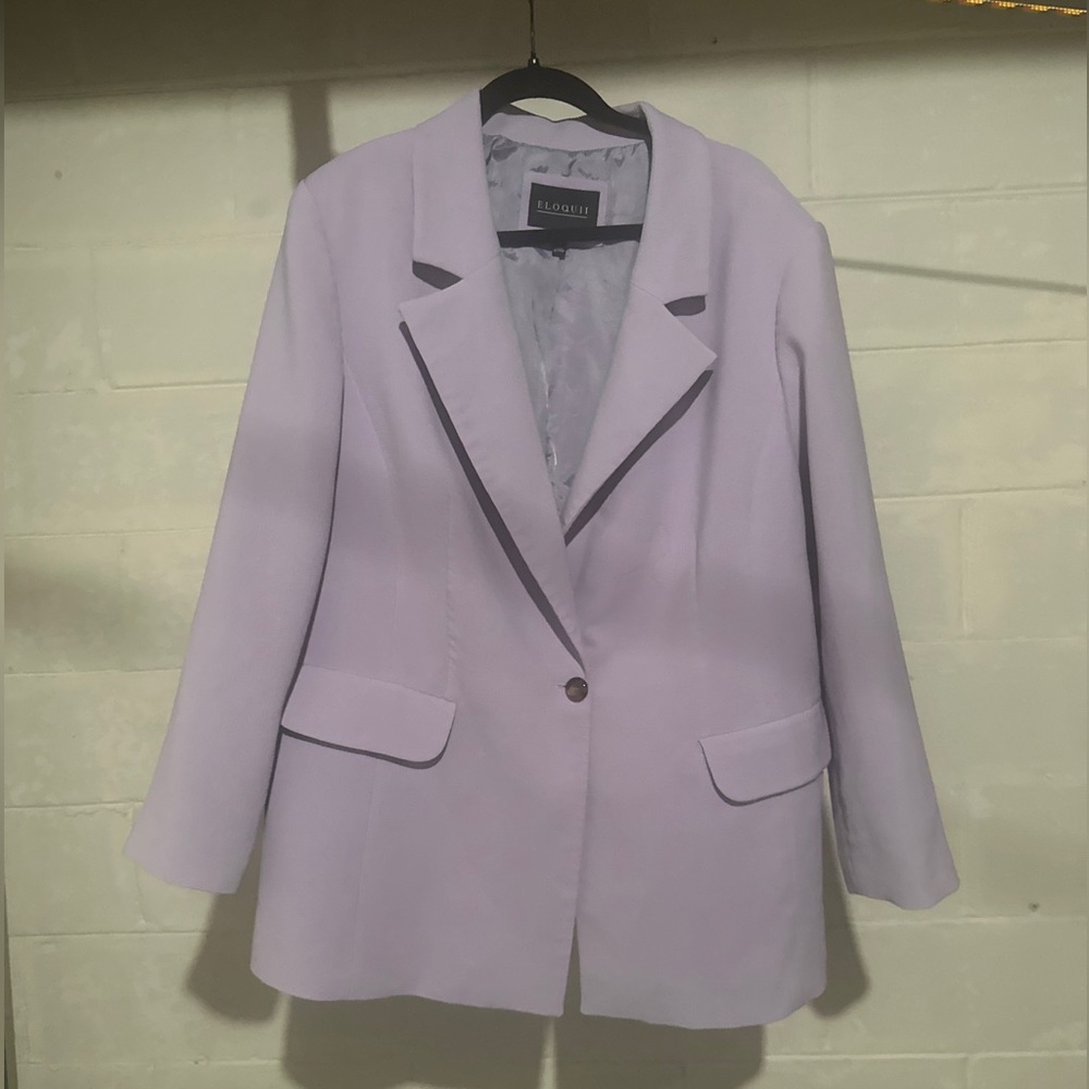 Eloquii Lavender Blazer Size 18